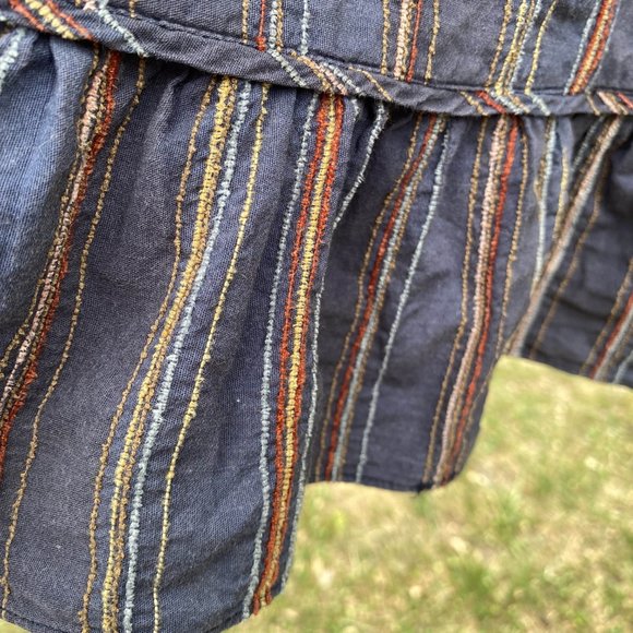 RARE LaROK (pre-Ace & Jig) Blue and Woven Stripe Pinafore Dress - Picture 7 of 11